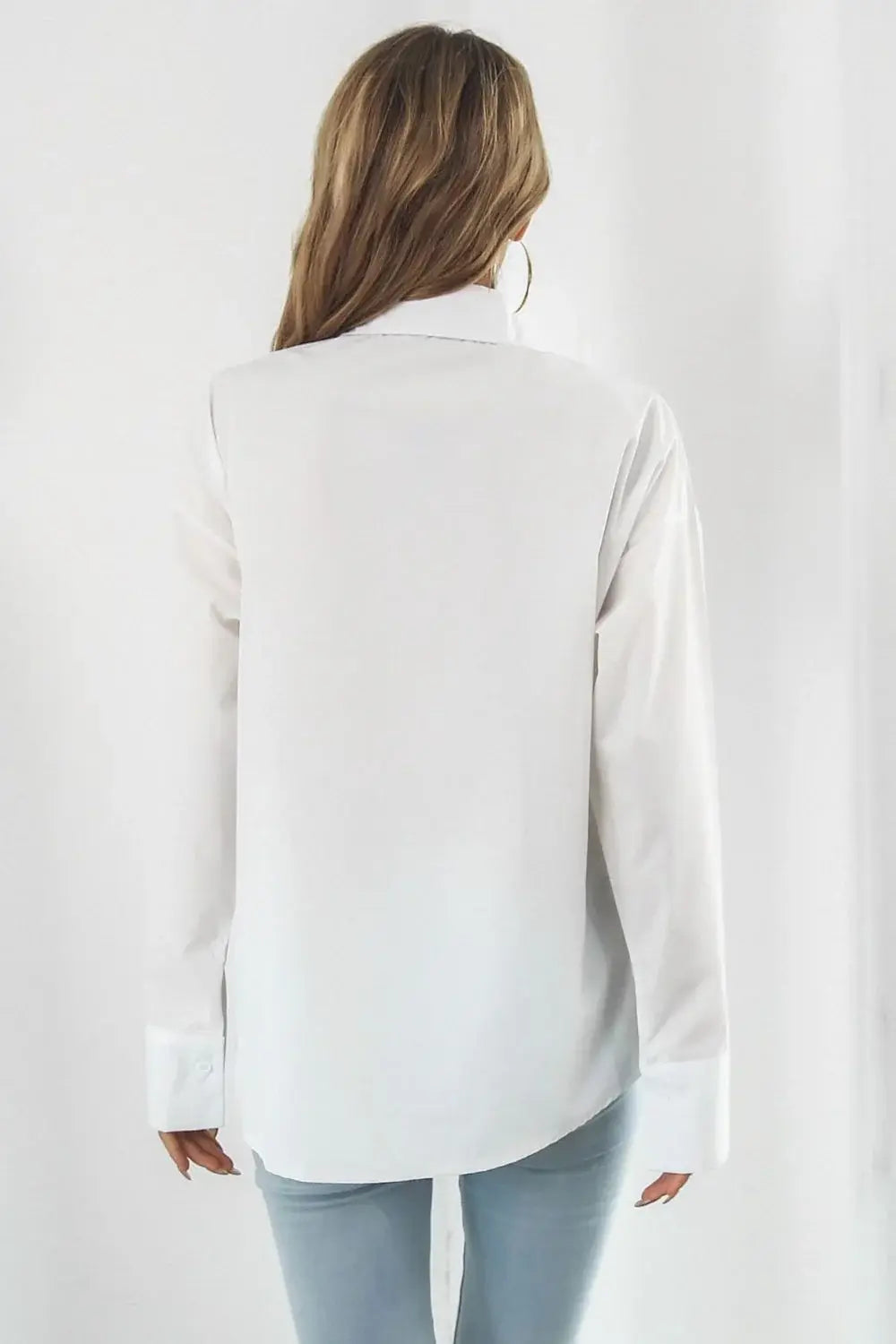 Dropped Shoulder Longline Shirt - Trendsi - Flyclothing LLC