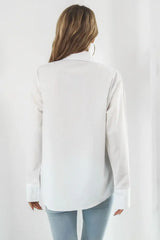 Dropped Shoulder Longline Shirt - Trendsi - Flyclothing LLC