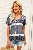 Leopard V-Neck Tee Shirt - Trendsi - Flyclothing LLC