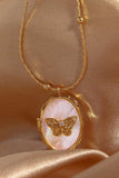 Butterfly Shell Pendant Copper Necklace - Trendsi - Flyclothing LLC