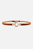Toggle Buckle Skinny PU Belt - Trendsi - Flyclothing LLC