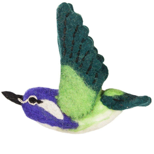 Wild Woolies Felt Bird Garden Ornament -  Costas Hummingbird - Flyclothing LLC