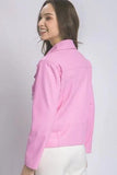 LOVE TREE Collared Neck Zip Up Jacket - Trendsi