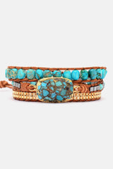 Handmade Natural Stone Copper Bracelet - Trendsi