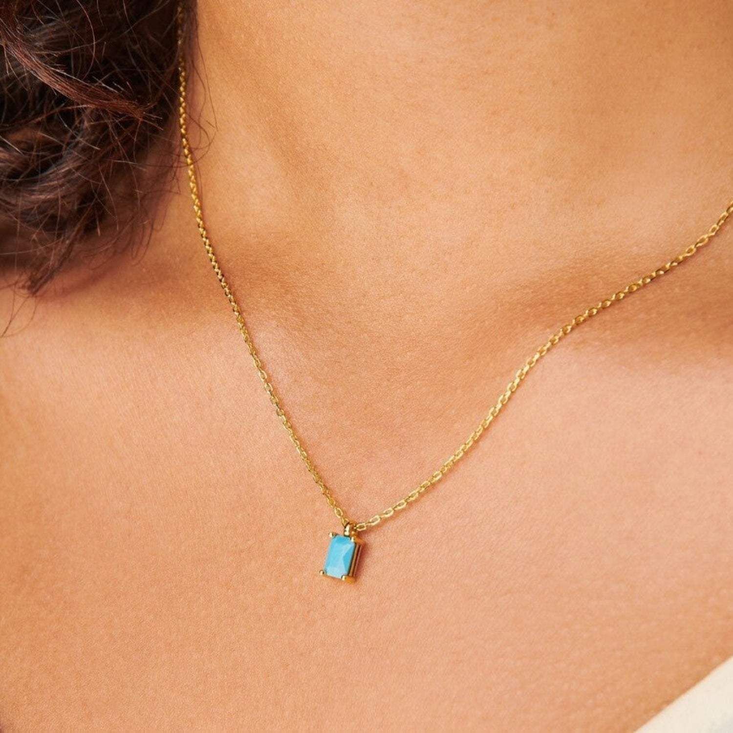Titanium Steel Inlaid Zircon Pendant Necklace - Trendsi - Flyclothing LLC