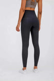 Feel Like Skin Elastic Waistband Yoga Leggings - Trendsi