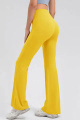 High Waist Straight Active Pants - Trendsi - Flyclothing LLC