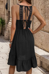 Swiss Dot Ruffle Hem Cami Dress - Trendsi - Flyclothing LLC