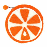 Handmade Felt Fruit Coin Purse - Orange - Global Groove (P) - Global Groove (P)