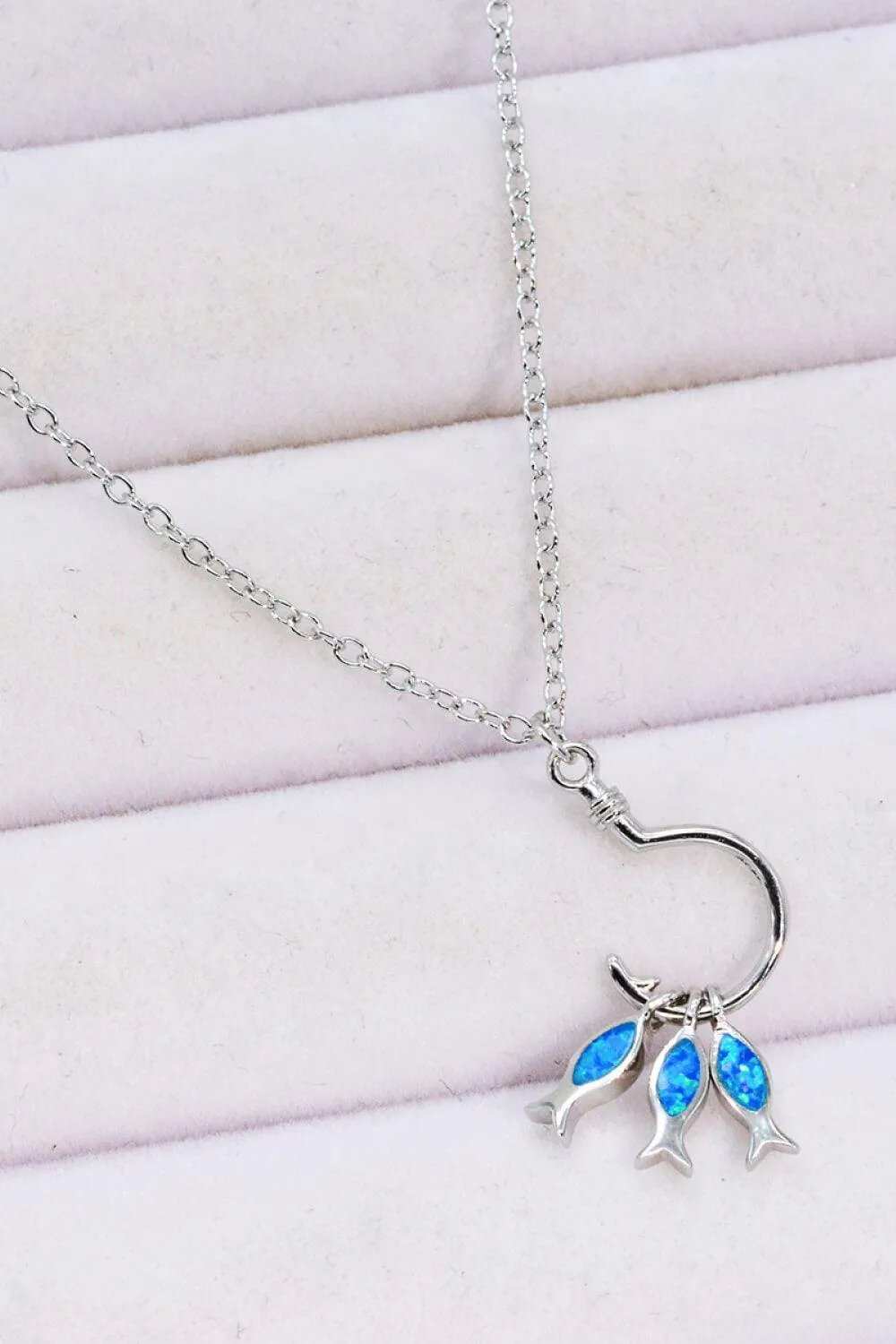 Opal Fish 925 Sterling Silver Necklace - Trendsi - Flyclothing LLC