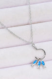 Opal Fish 925 Sterling Silver Necklace - Trendsi