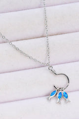 Opal Fish 925 Sterling Silver Necklace - Flyclothing LLC