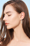 1.8 Carat Moissanite 925 Sterling Silver Drop Earrings - Trendsi - Flyclothing LLC