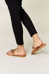 Forever Link Cutout PU Leather Open Toe Sandals - Trendsi