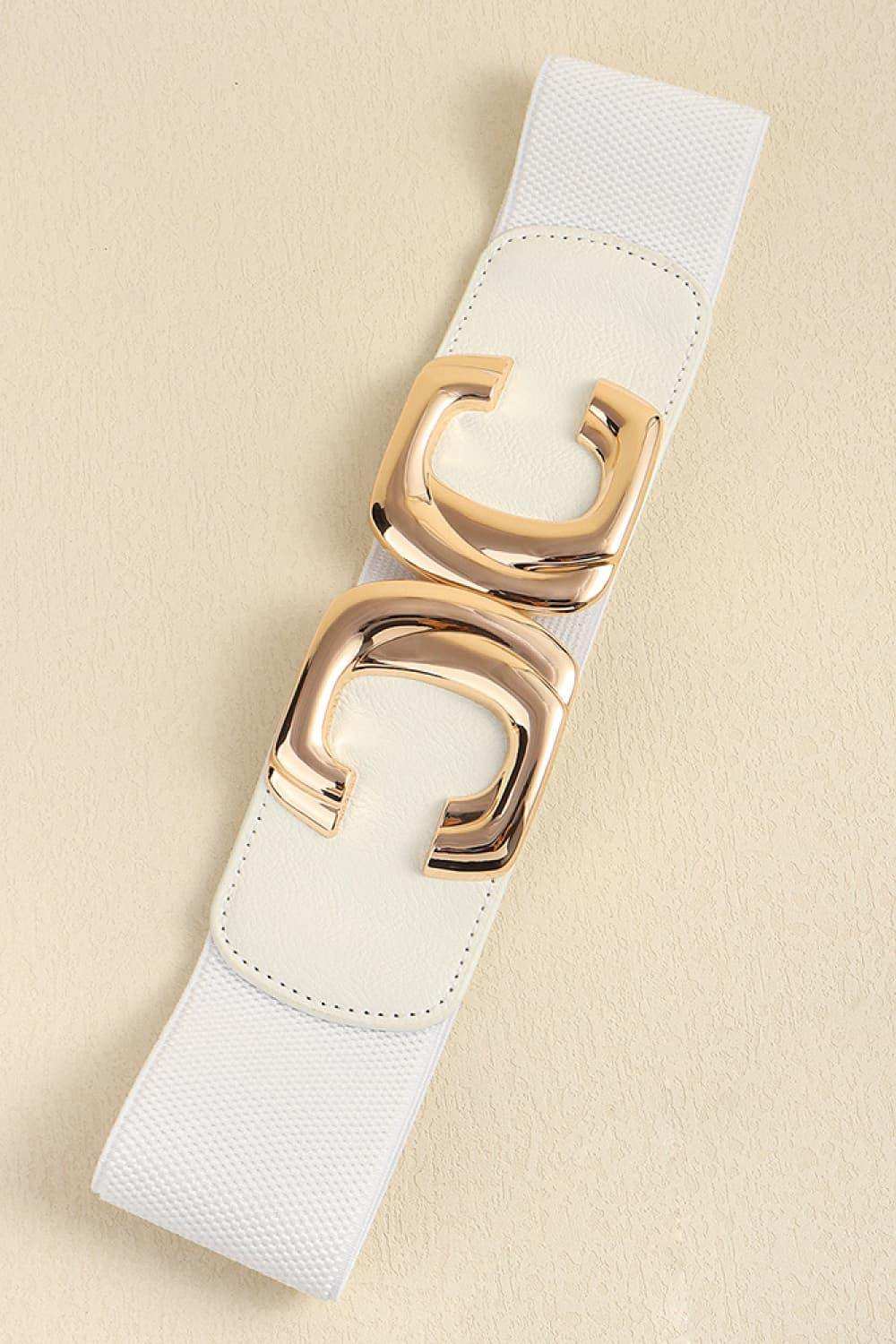 Zinc Alloy Buckle Elastic Wide Belt - Trendsi - Flyclothing LLC