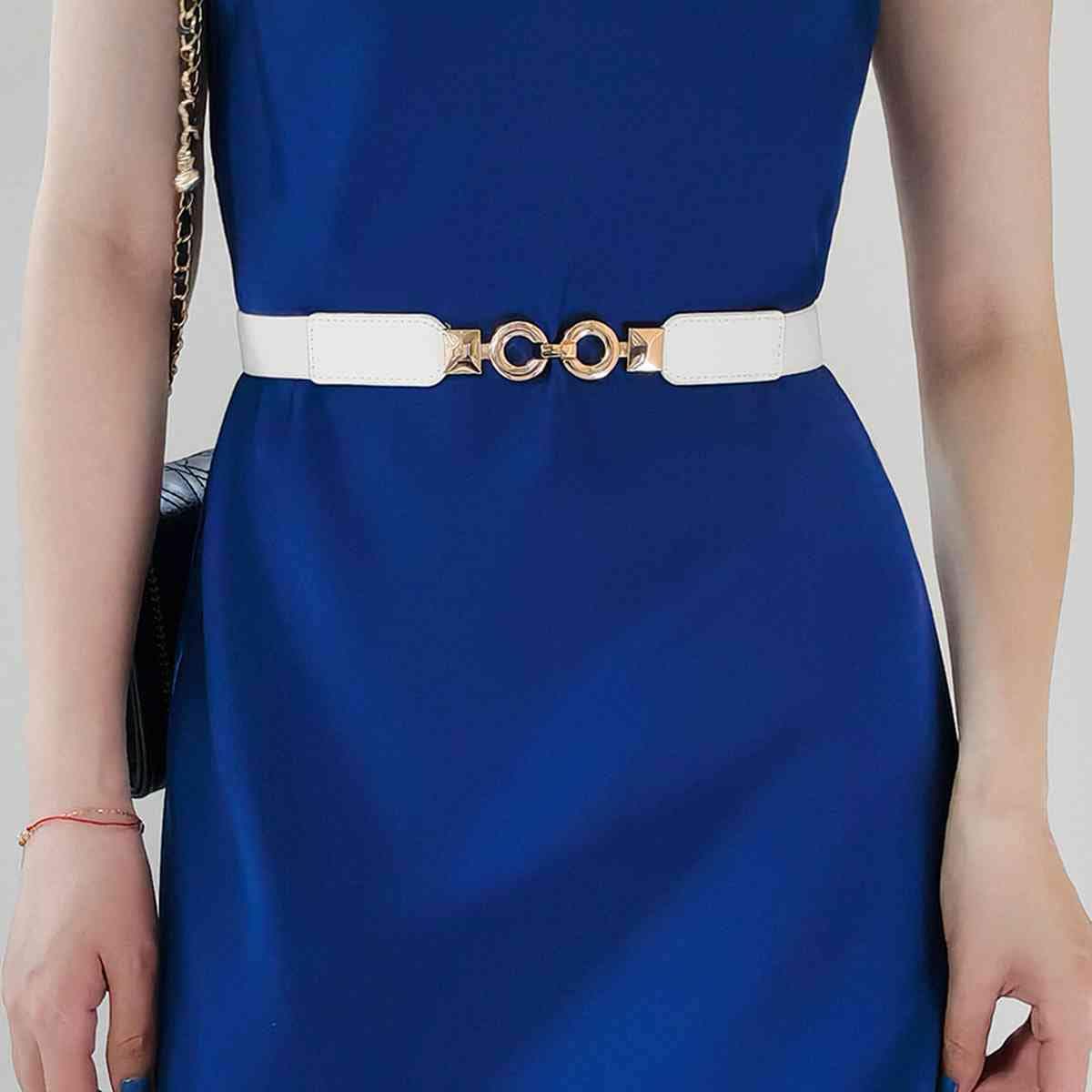 Alloy Buckle Elastic Belt - Trendsi - Flyclothing LLC