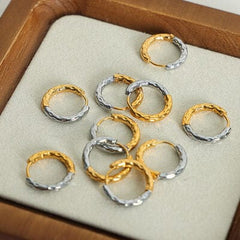 18K Gold-Plated Huggie Earrings - Trendsi