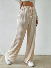 Drawstring Wide Leg Pants - Trendsi