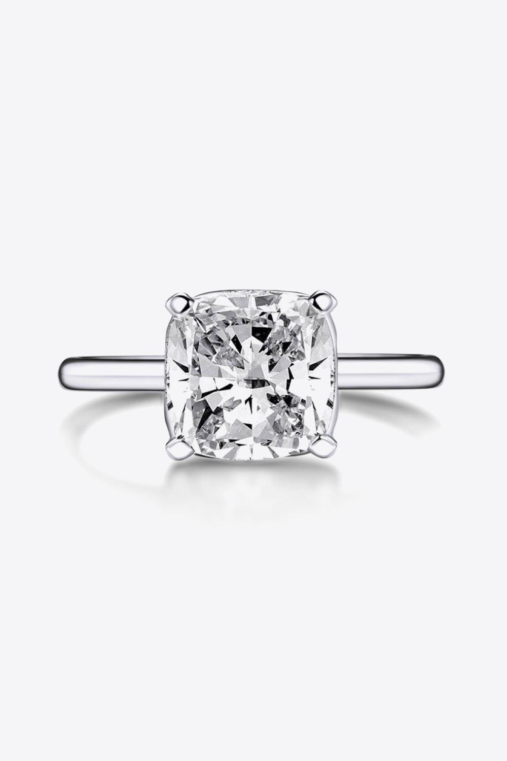 3.5 Carat Zircon 4-Prong Ring - Trendsi