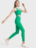 Scoop Neck Crisscross Straps Sports Bra - Trendsi - Flyclothing LLC