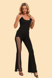 Spliced Mesh Spaghetti Strap Jumpsuit - Trendsi - Flyclothing LLC