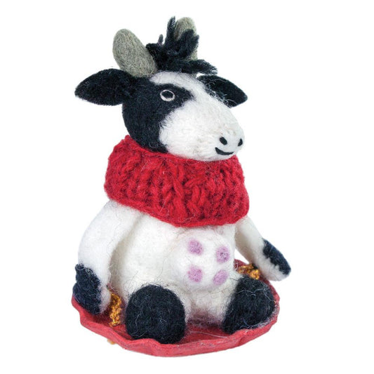 Bessie the Cow Felt Holiday Ornament - Wild Woolies (H) - Flyclothing LLC