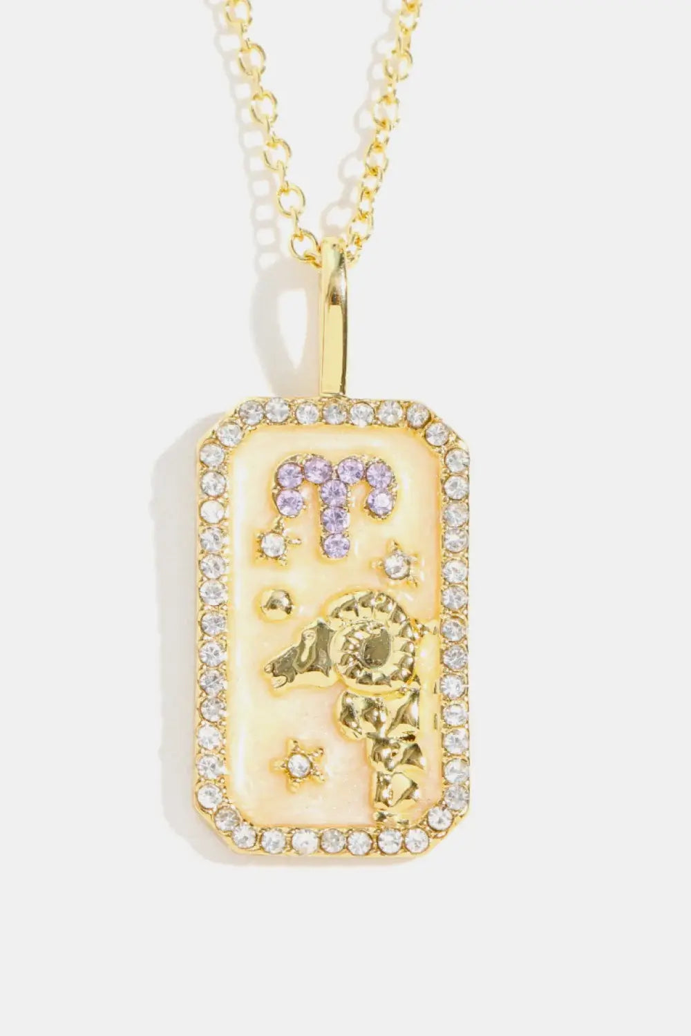 Rhinestone Constellation Pendant Copper Necklace - Trendsi - Flyclothing LLC