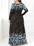 Plus Size Round Neck Maxi Dress with Pockets - Trendsi - Flyclothing LLC