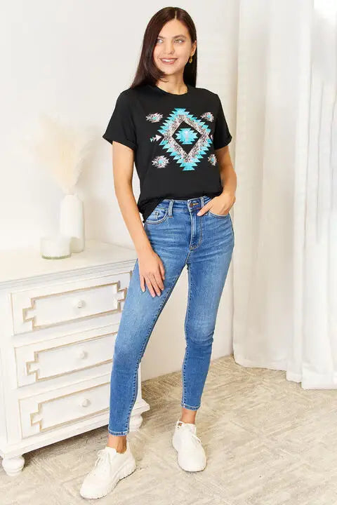 Simply Love Graphic Short Sleeve T-Shirt - Trendsi - Flyclothing LLC