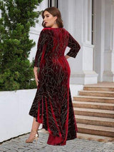 Plus Size Ruffle Hem High-Low Dress - Trendsi - Flyclothing LLC