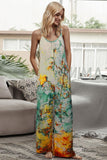 Tie-Dye Spaghetti Strap Jumpsuit with Pockets - Flyclothing LLC