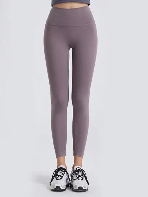 Wide Waistband Sports Leggings - Trendsi - Flyclothing LLC