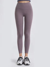 Wide Waistband Sports Leggings - Trendsi - Flyclothing LLC