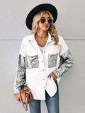 Leopard Button Up Denim Jacket - Trendsi - Flyclothing LLC