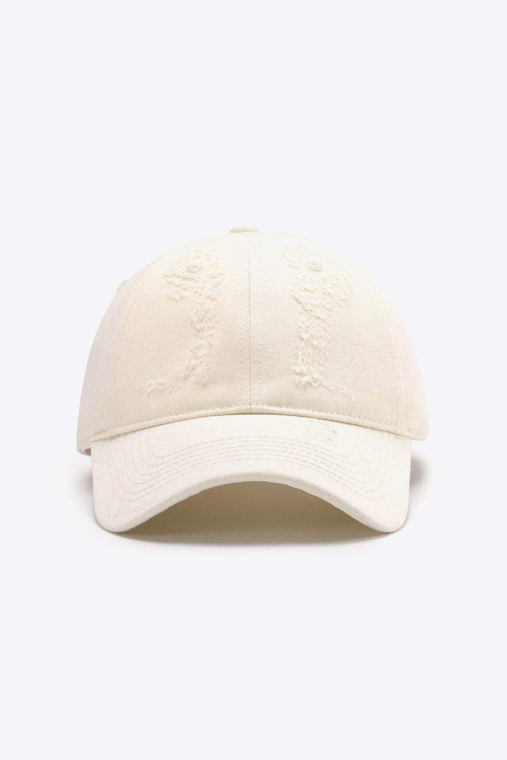 Distressed Adjustable Baseball Cap - Trendsi - Flyclothing LLC