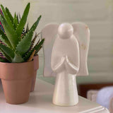 Soapstone Angel Sculpture, Natural Stone - SMOLArt - Flyclothing LLC