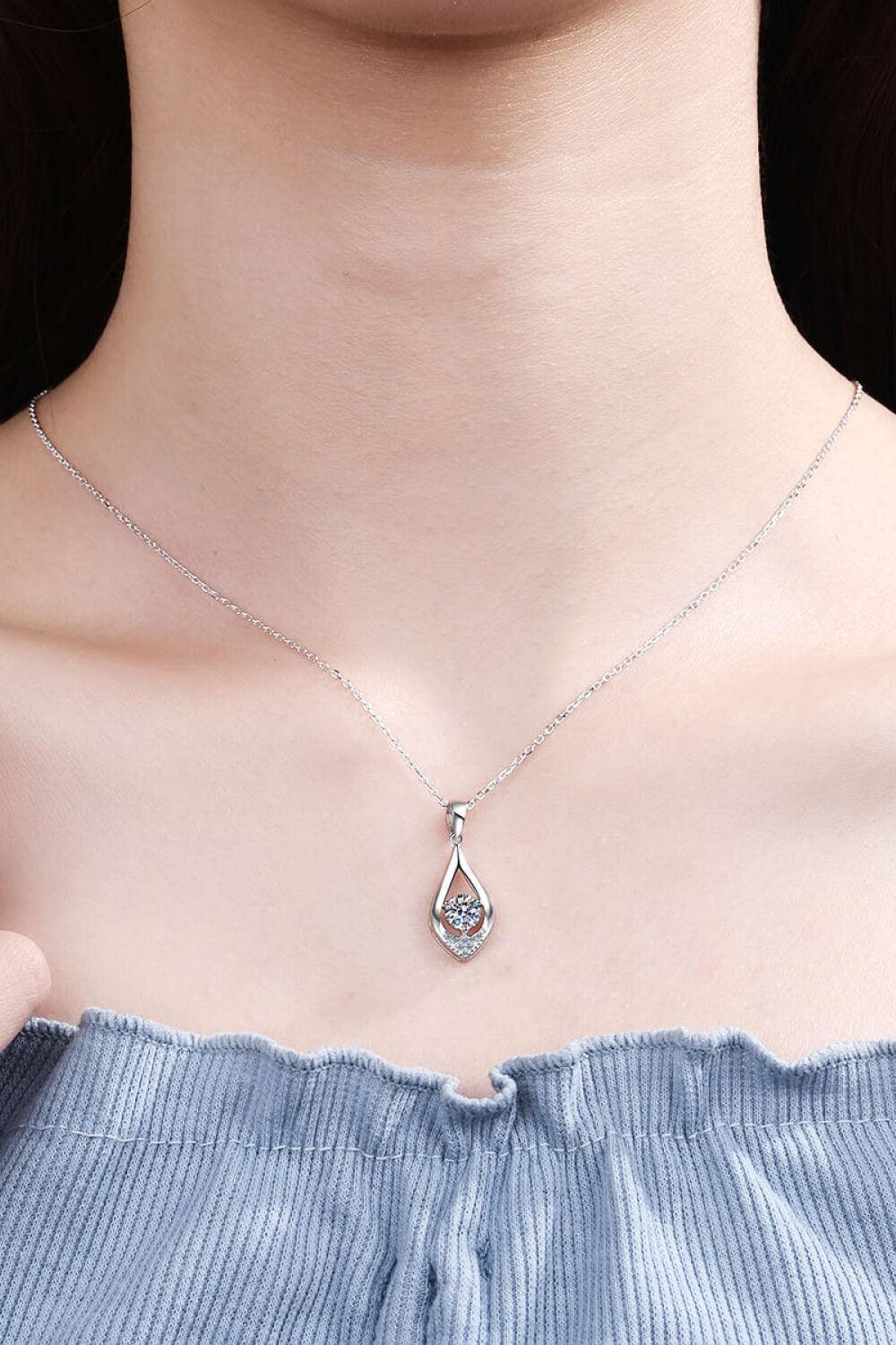 Glamorous Always Moissanite Pendant Necklace - Trendsi
