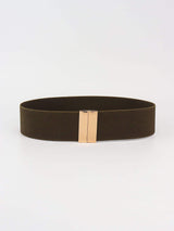 Alloy Buckle Elastic Belt - Trendsi - Flyclothing LLC