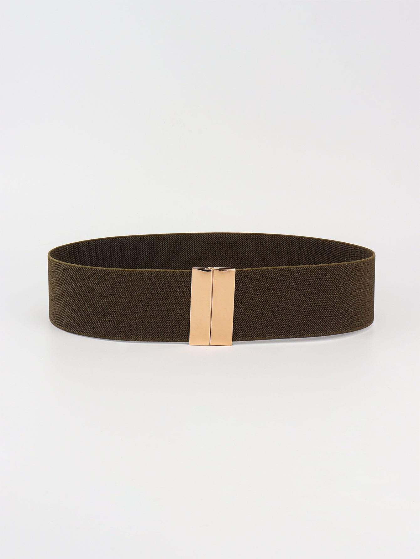 Alloy Buckle Elastic Belt - Trendsi - Flyclothing LLC