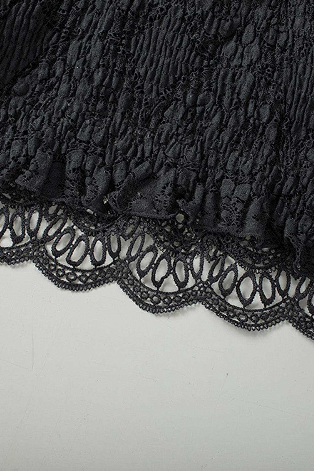 V-Neck Lace Cropped Cami - Trendsi - Flyclothing LLC