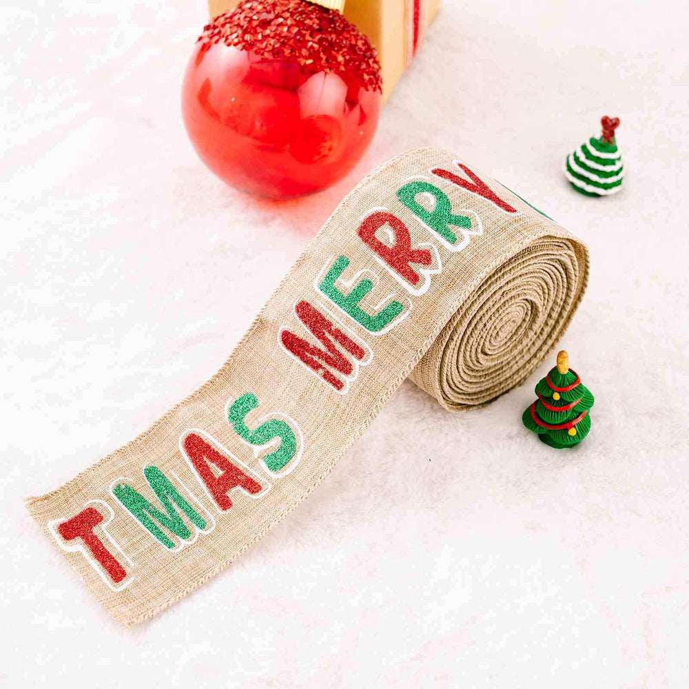 Christmas Polyester Ribbon - Trendsi - Flyclothing LLC