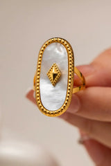 Natural Stone Copper Ring - Trendsi - Flyclothing LLC
