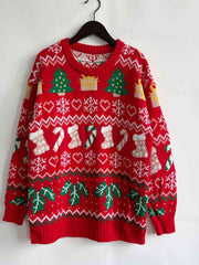 Christmas Element Sweater - Trendsi
