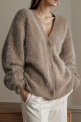 Button Up Dropped Shoulder Cardigan - Trendsi - Flyclothing LLC