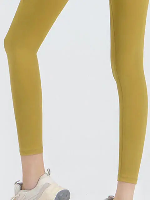 Wide Waistband Sports Leggings - Trendsi - Flyclothing LLC