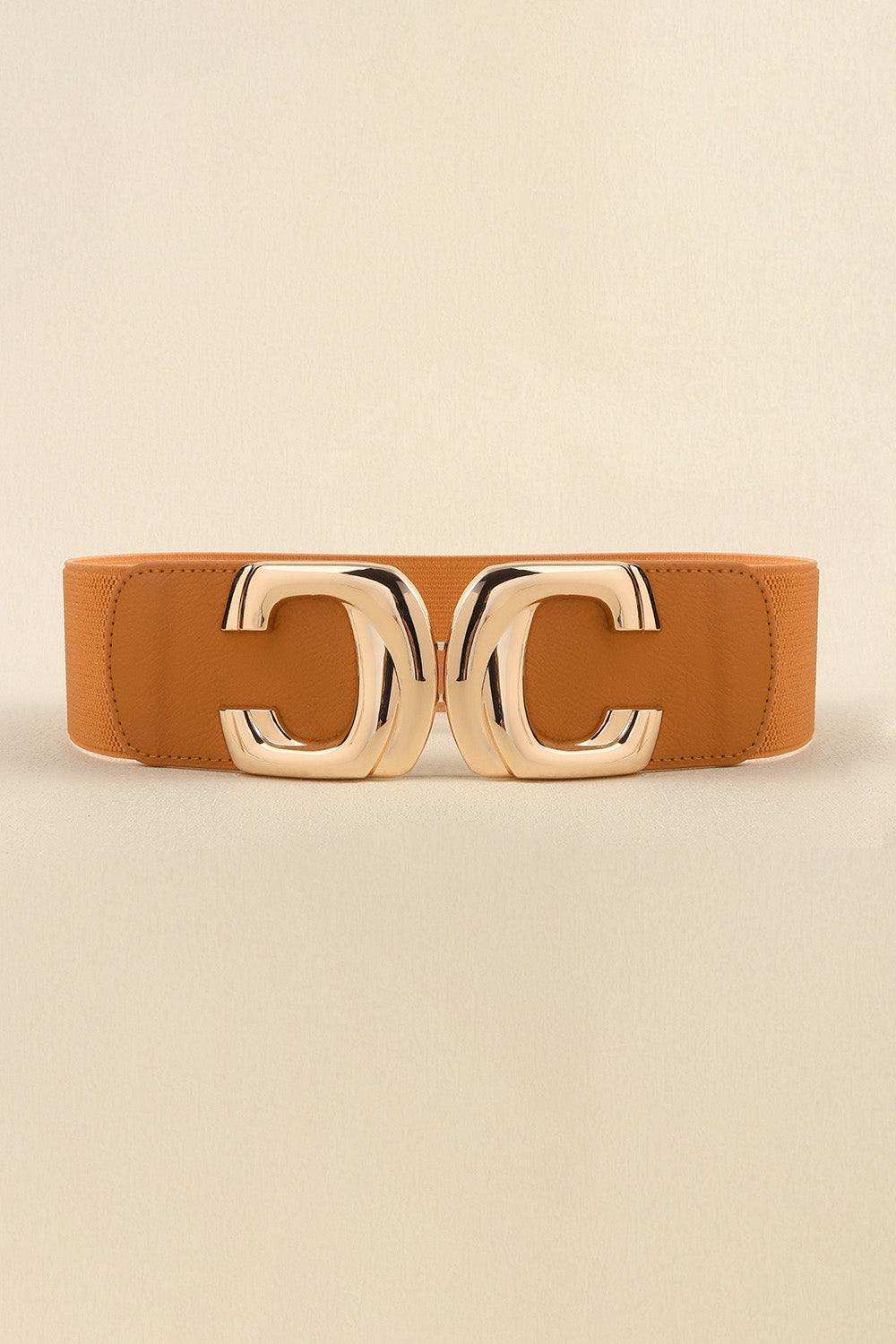 Zinc Alloy Buckle Elastic Wide Belt - Trendsi - Flyclothing LLC