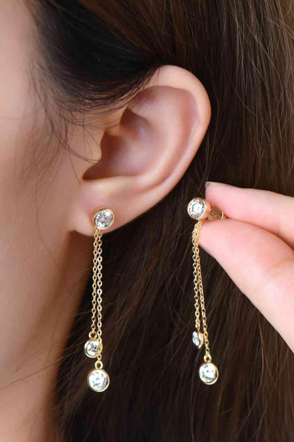 2.6 Carat Moissanite 925 Sterling Silver Earrings - Trendsi