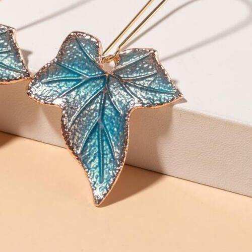 Alloy Leaf Drop Earrings - Trendsi - Flyclothing LLC