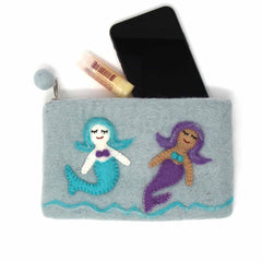 Hand Crafted Felt: Mermaid Pouch - Flyclothing LLC