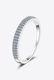 Moissanite 925 Sterling Silver Half-Eternity Ring - Trendsi